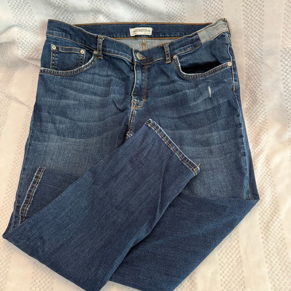 zara straight leg jeans size 12